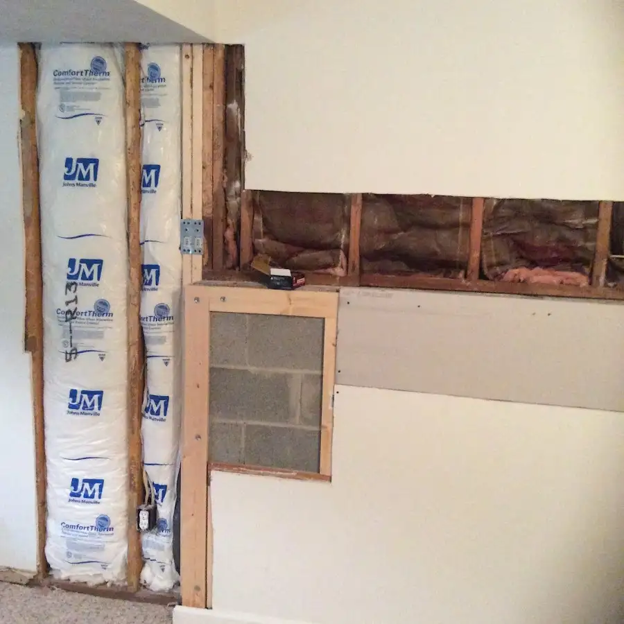 Wall insulation replacement during Contents Cleaning & Restoration in Windham